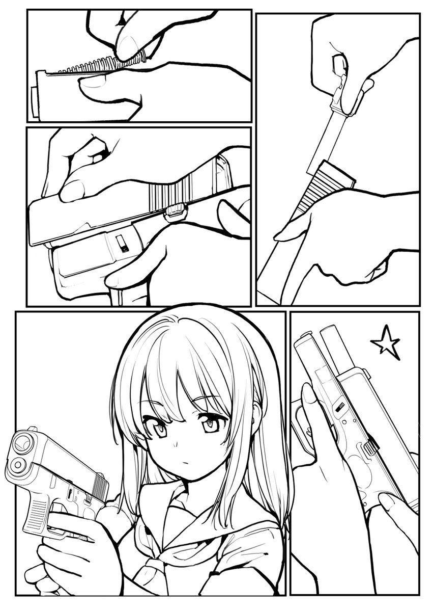 あさくらチャレンジ15話 進捗4 #akmki
斎藤コム、モデルガンを分解したり組み立てたりの線画😊 