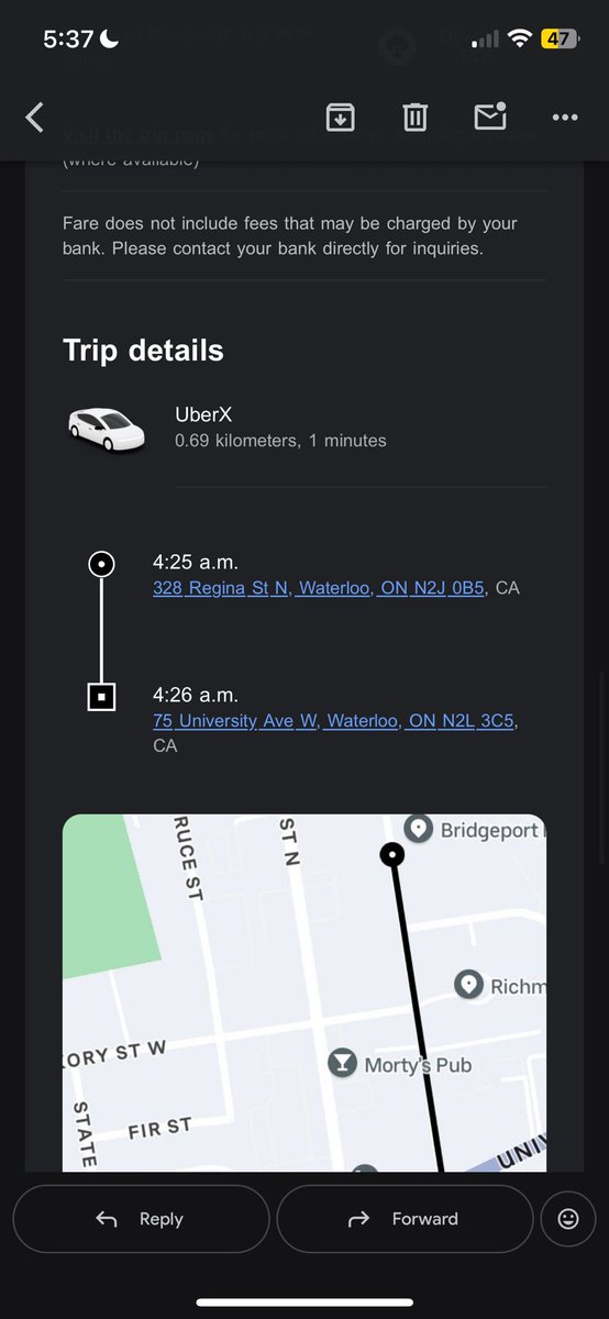 teslimm_dc1's tweet photo. @Uber_Support @Uber @Uber_Support I was charged a $96 cleaning fee for a ride where nothing happened. The photo provided doesn’t show any fresh mess. Support says I have to wait 6–12 hours while my money is already taken. This is not okay. Please review and refund this ASAP. https://t.co/AP2nmqbYBV