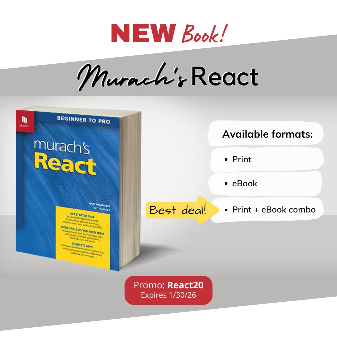 Murach Books tweet media