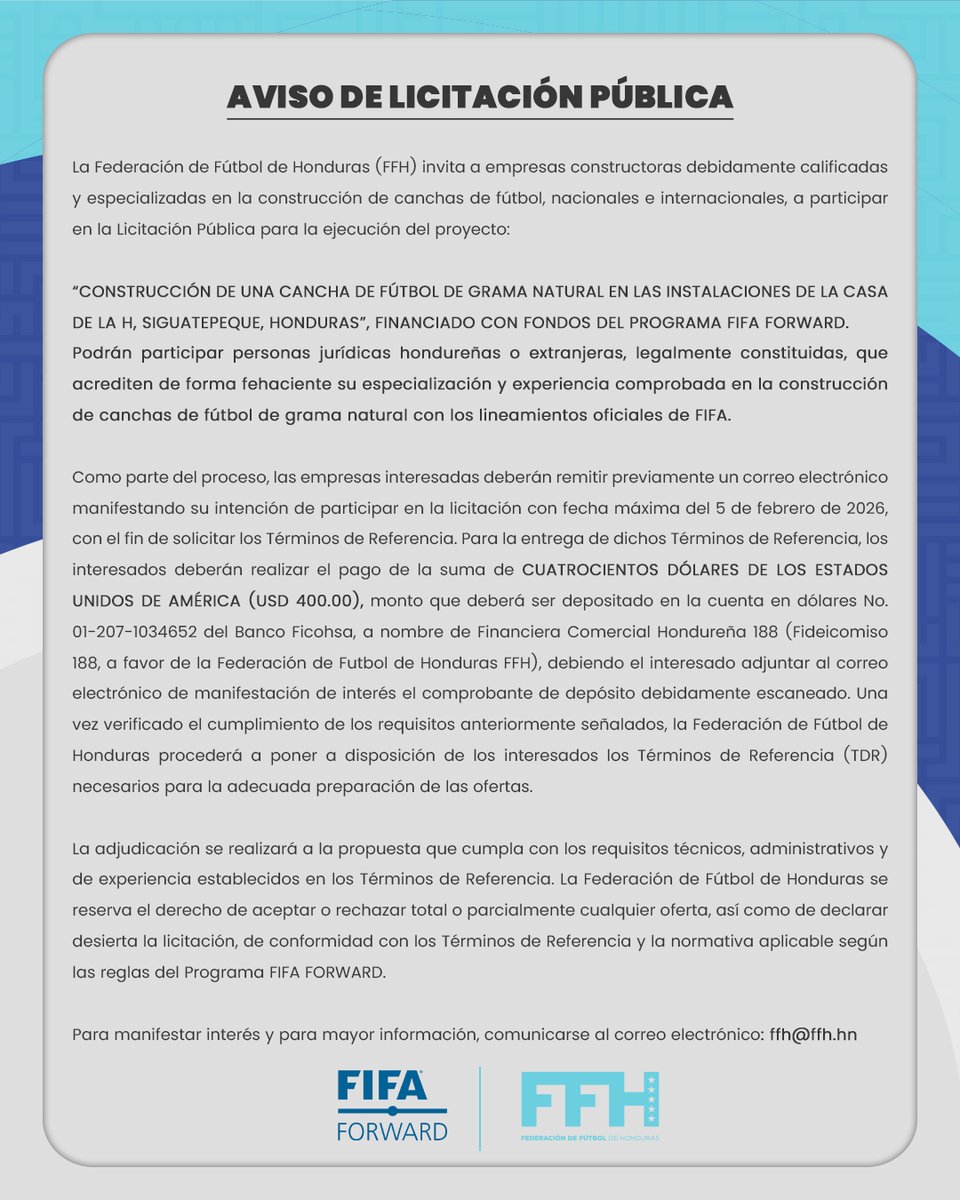 Federación de Fútbol de Honduras (FFH) tweet media