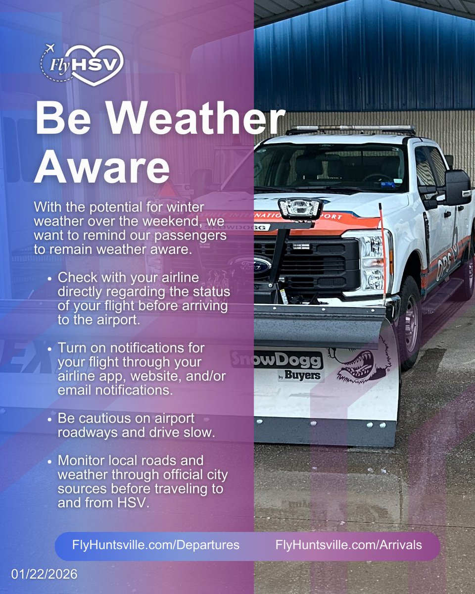 Huntsville International Airport tweet media