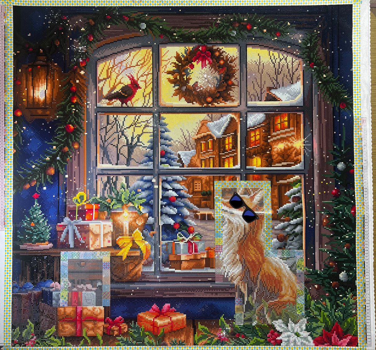 ダイヤモンドアート48作目 去年からのDACのクリスマスやっと終わりが