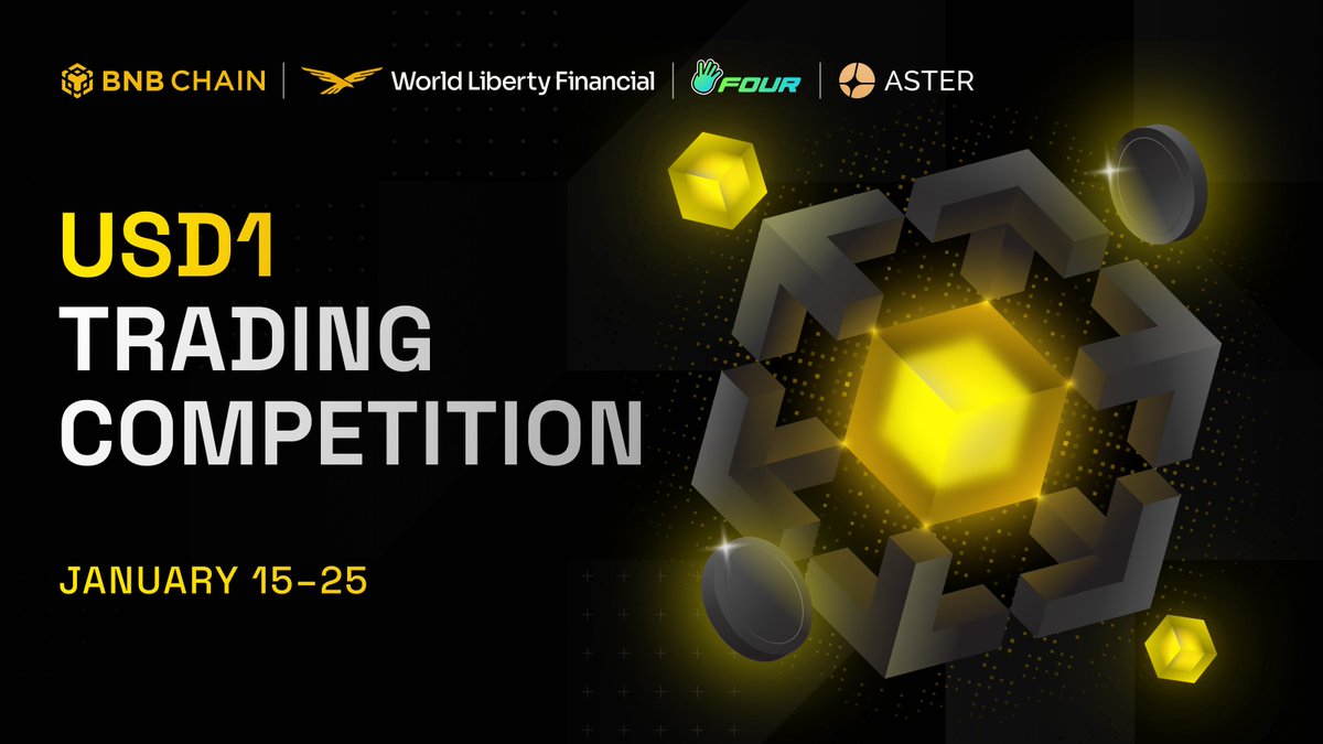 3 days left in the USD1 Trading Competition. Three projects will be  selected for support: 🔸 $250,000 in USD1 liquidity from BNB Chain and  @worldlibertyfi 🔸 Fast-track review and eligibility for additional