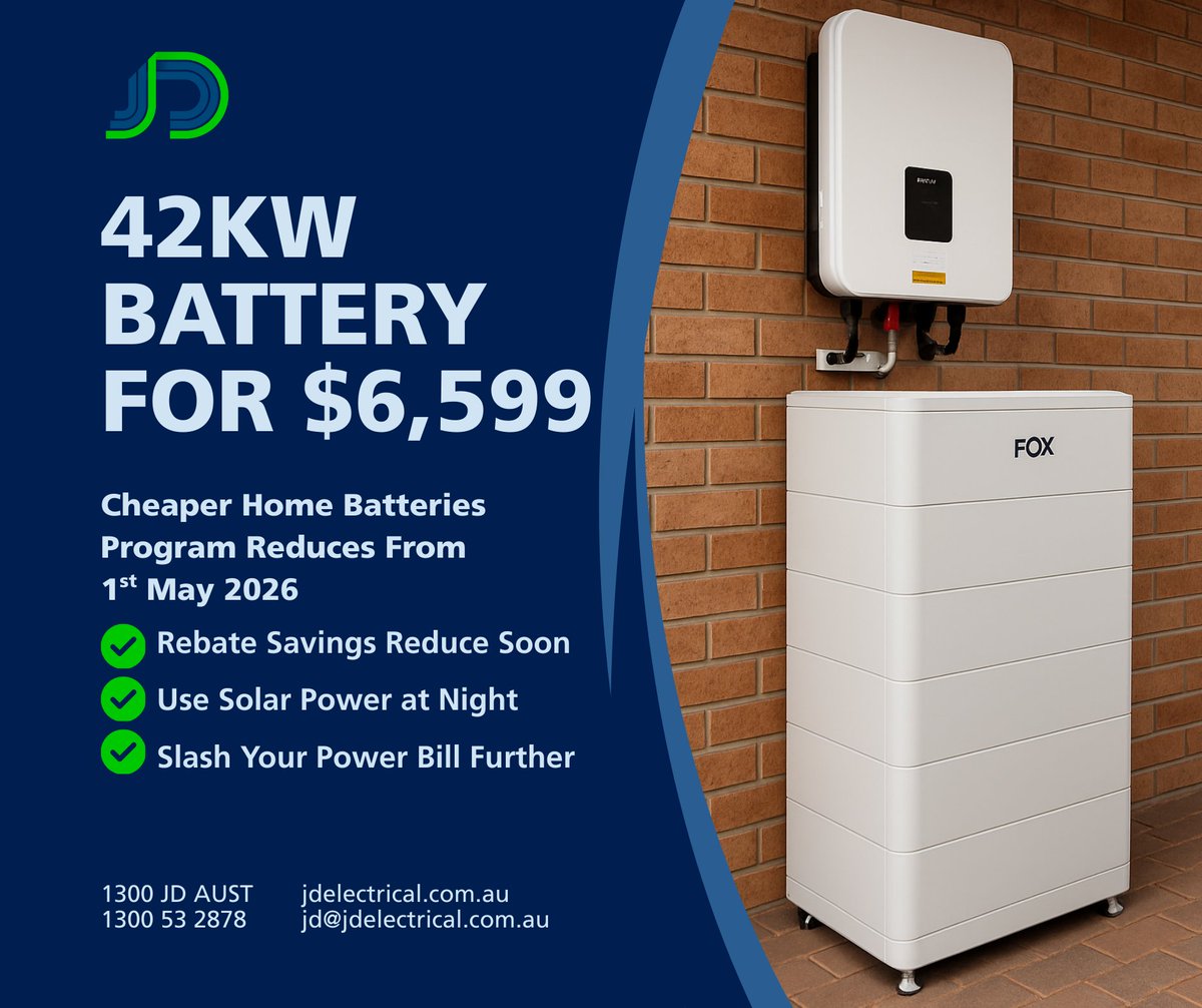 ⚡️ Big Savings Alert for Queensland Homeowners! ⚡️

Starting 1st May 2026, the rebate will be reduced, meaning less bang for your buck if you wait.

#HomeBatterySavings #QLDRebate #EnergyEfficiency #SustainableLiving #HurryBeforeItsGone