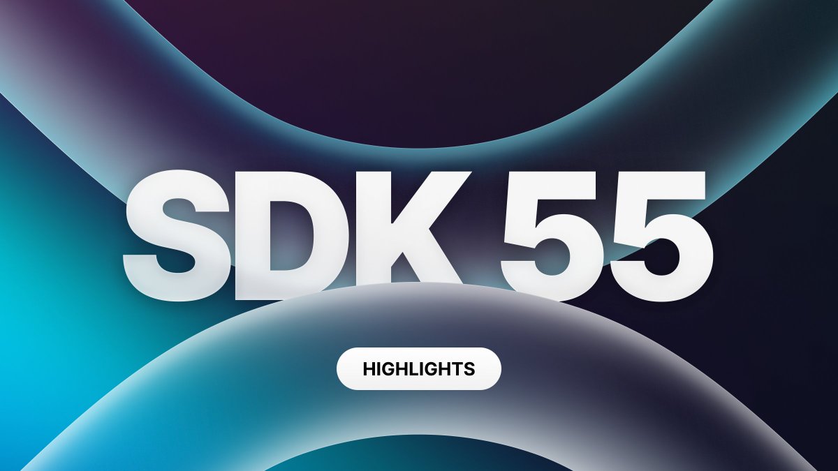 ‼️Expo SDK 55 beta is out now🧪 (RN 0.83.1 + React 19.2)

Highlights:
♢ Legacy Architecture support is gone
♢ New default template (native tabs, /src/app)
♢ Hermes v1 opt-in
♢ Smaller OTA updates with Hermes bytecode diffing
♢ More native Router APIs + better brownfield