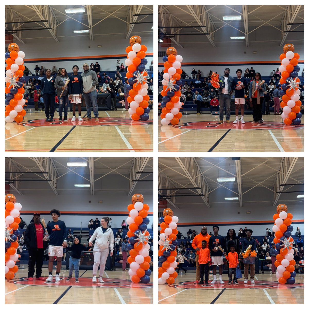 Celebrating our 8th grade boys basketball players tonight! We are so proud of you! #WeAreBlackman
