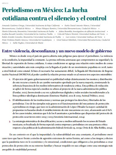 martechev's tweet photo. 🇲🇽 "Periodismo en México: La lucha cotidiana contra el silencio y el control"

Nuevo capítulo del proyecto #WorldsofJournalism, @WJS_center, @WjsMexico sobre condiciones laborales, riesgos y estrategias de protección que hoy marcan el ejercicio del periodismo en México🧵👇 https://t.co/mSJmgkcM8b