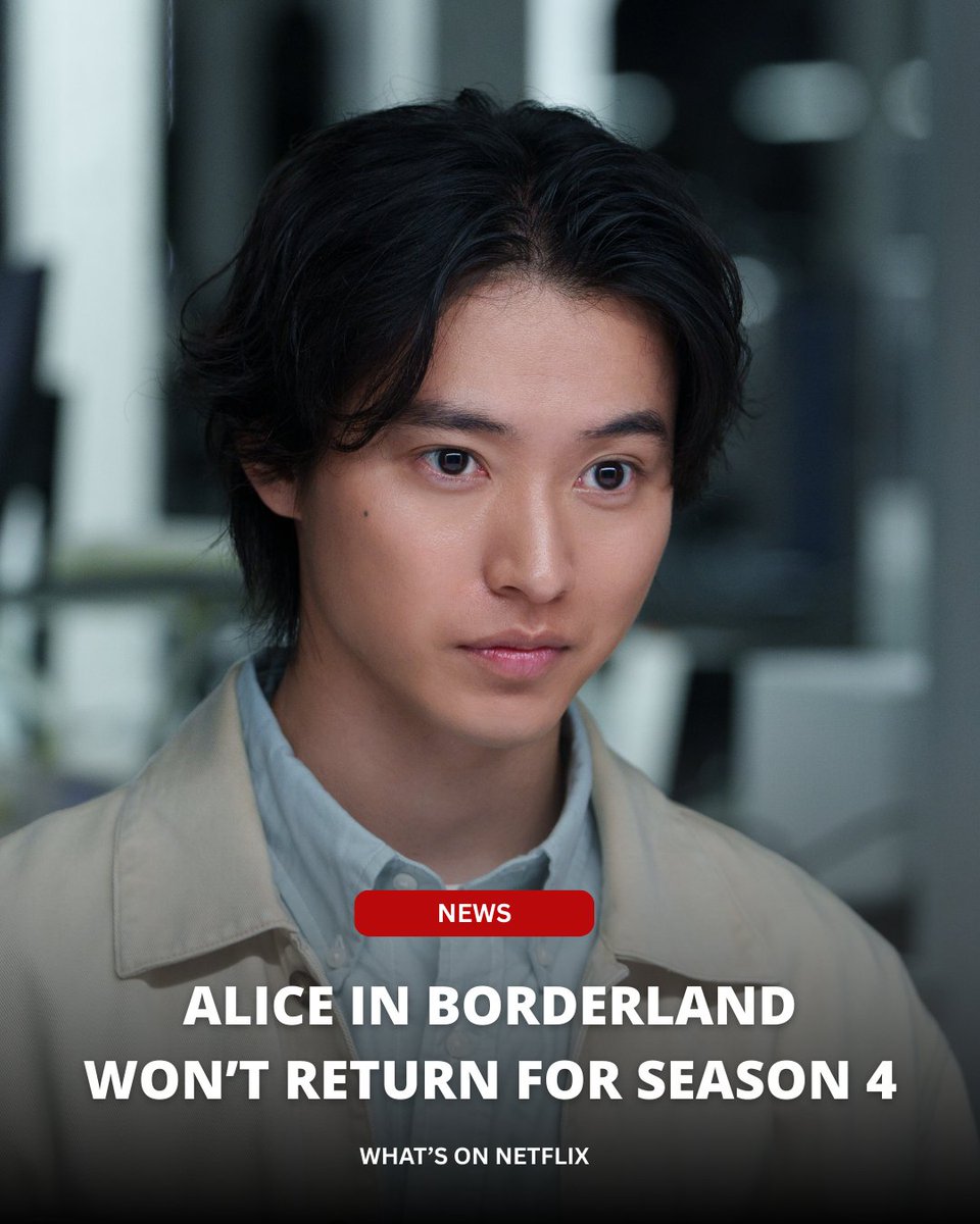whatonnetflix's tweet image. ALICE IN BORDERLAND won't be returning for a season 4... 

It shouldn't come as a surprise but Netflix dropped this week the news that season 3 was indeed the final season.

🔗 whats-on-netflix.com/news/did-netfl…