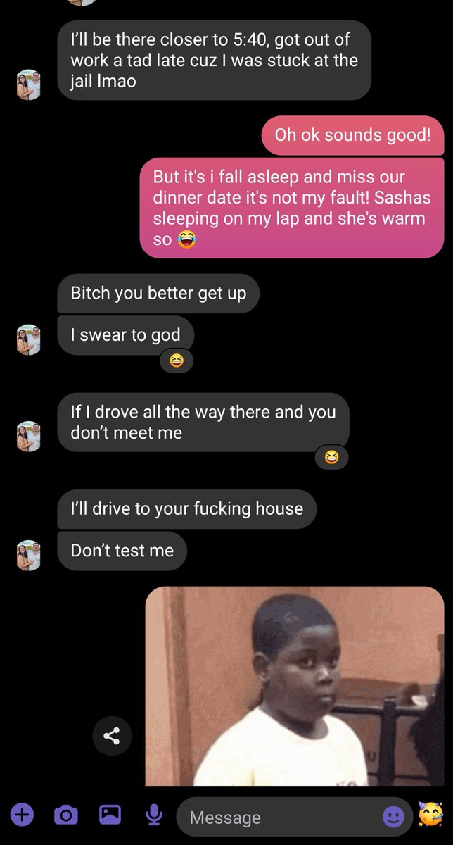 Sasha would be a valid reason to be late or not go at all😂