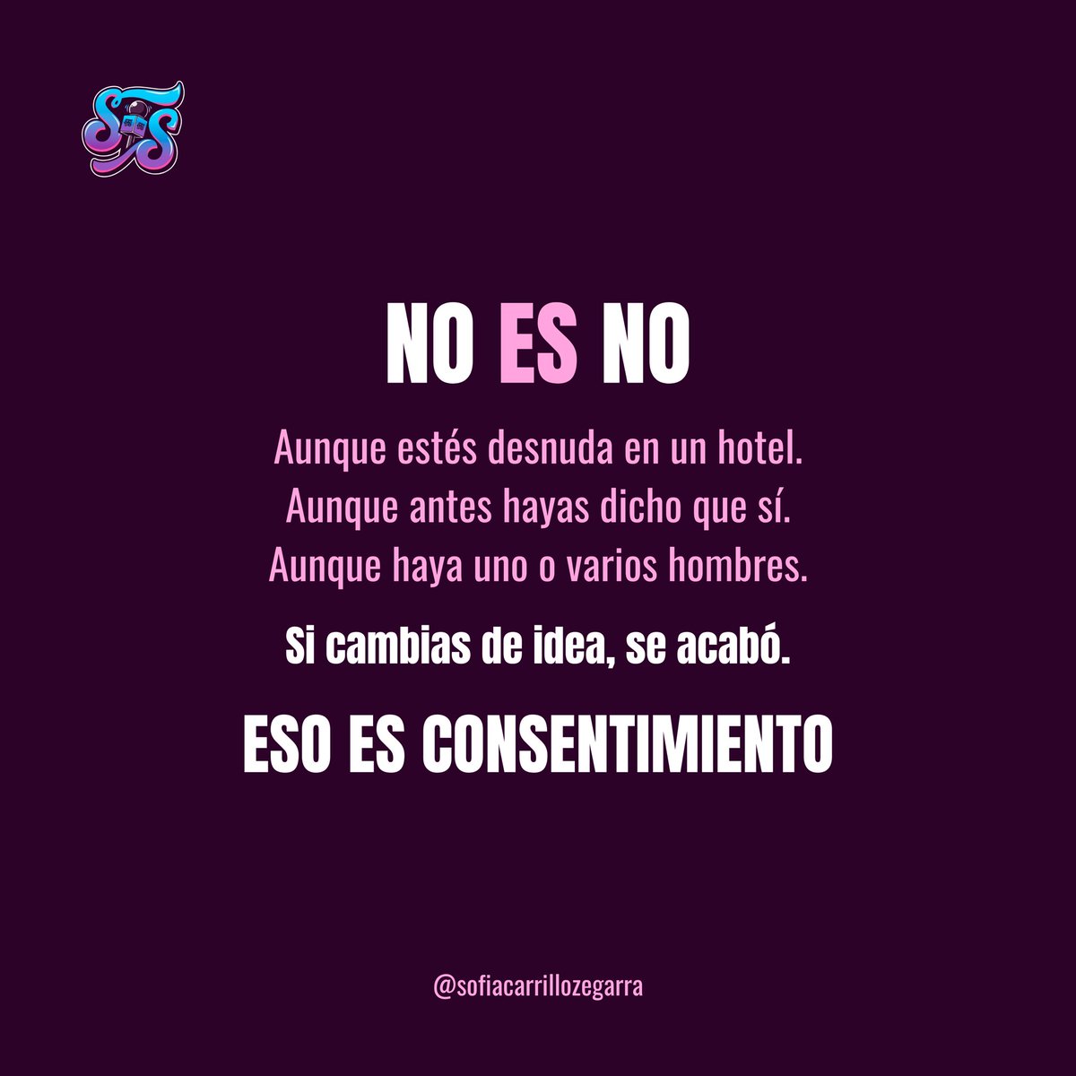 SofiaCarrilloZ's tweet photo. Sí, una denuncia por violación sexual debe investigarse con seriedad. Y justamente por eso, el proceso no puede estar lleno de justificaciones, estigmas y culpabilización. Si hay posibilidad de abuso, se investiga; no se excusa.

El consentimiento no es una “deuda” ni un “acuerdo” por estar ahí. Es libre y reversible. Si no hay sí claro, es no.

#Consentimiento #NoEsNo
#AlianzaLima