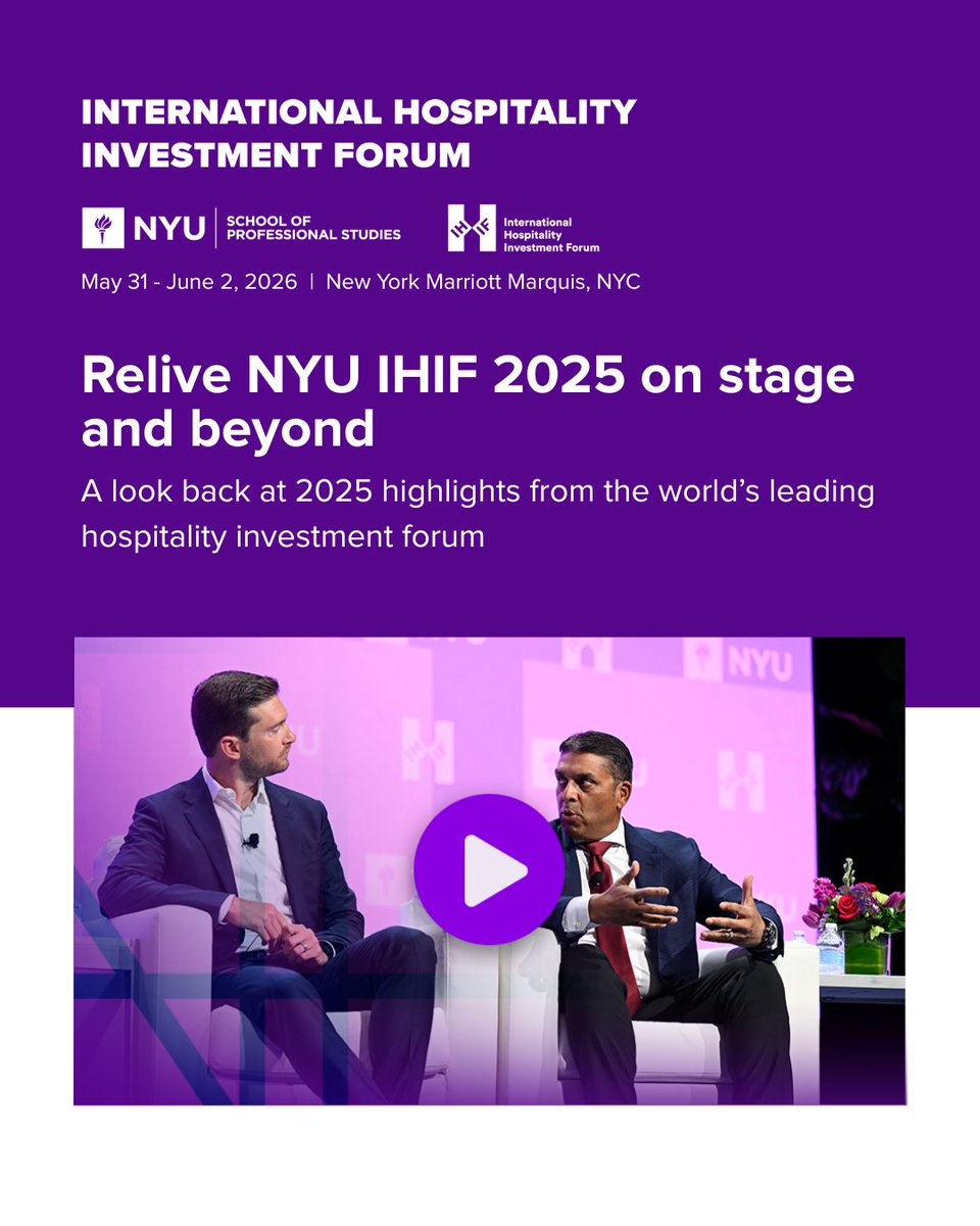 NYU International Hospitality Investment Forum tweet media