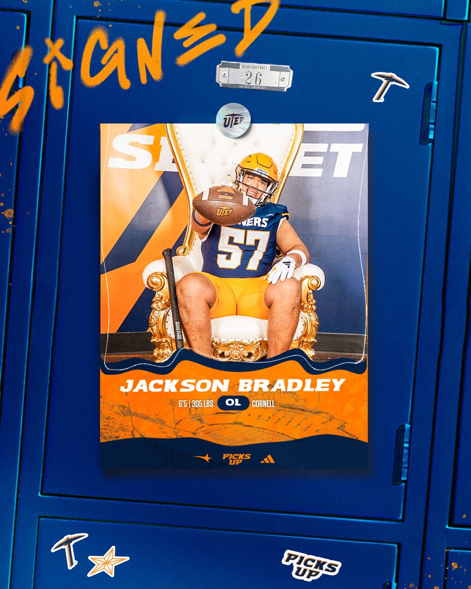 𝐏𝐄𝐍 𝐓𝐎 𝐏𝐀𝐏𝐄𝐑! ✍️ 

Welcome to the 915, Jackson Bradley 

#PicksUp | #WinTheWest <a href="/JacksonBrad73/">Jackson Bradley</a>