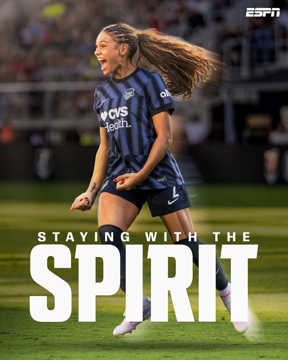 espnW's tweet image. Trinity Rodman is RETURNING to the Washington Spirit 🙌 

Her three-year multi-million dollar contract will make her the highest paid women's soccer player in the world, according to her agent.
