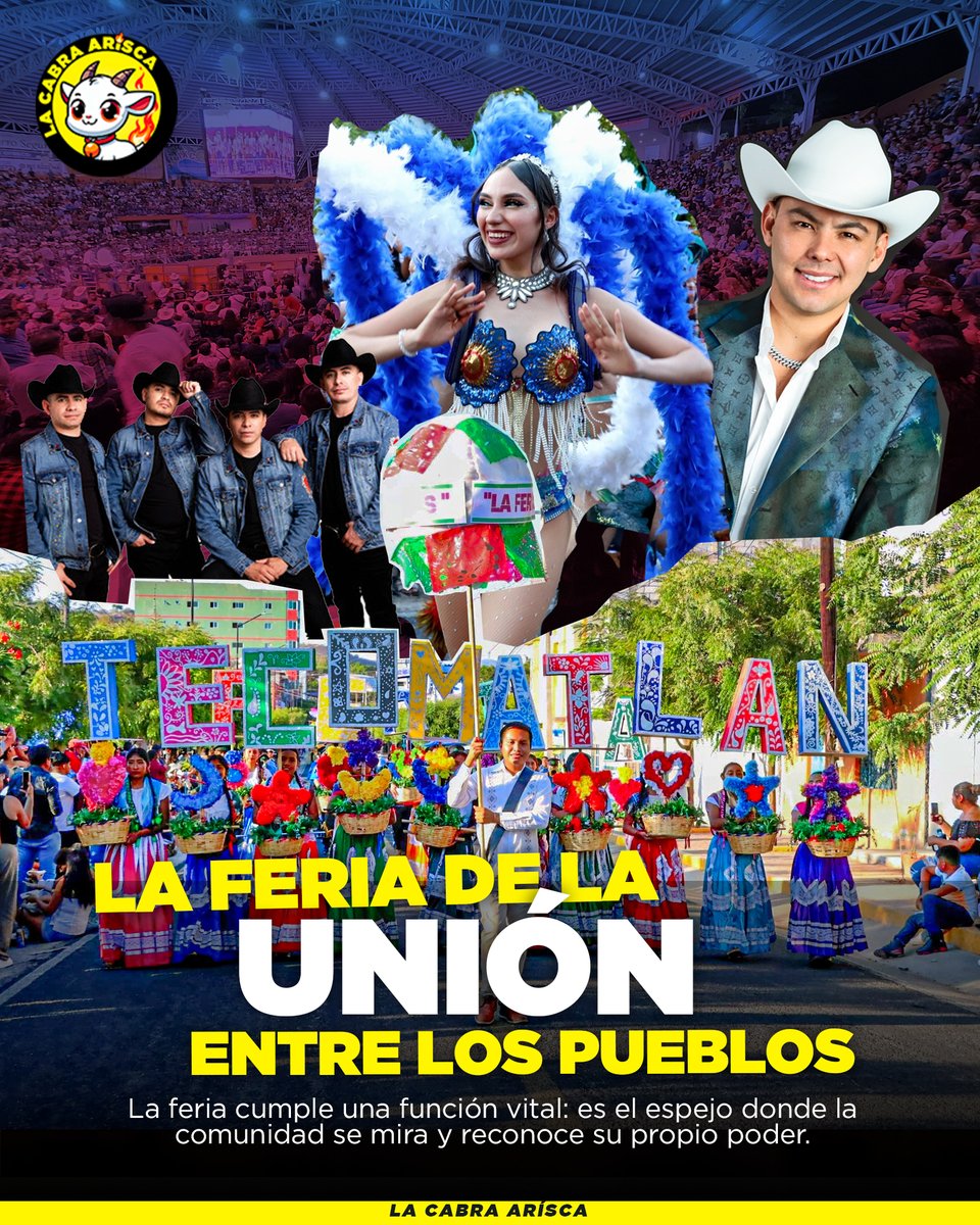 ¡EL PUEBLO ESTÁ DE FIESTA!🥳🔥

La #FeriaTecomatlán2026 cumple una función vital: es el espejo donde la comunidad se mira y reconoce su propio poder, crear belleza y alegría sin depender de patrocinadores del vicio ni gobiernos incompetentes.