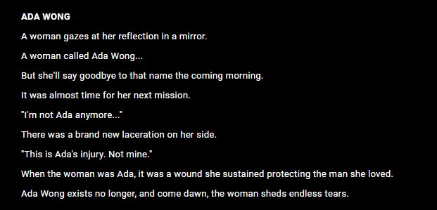 theadafiles's tweet photo. Something interesting is that this in-game localization is actually slightly incorrect much like the other epilogues from RE3N. The real translation according to project umbrella would be: https://t.co/iAHkQAgYU1