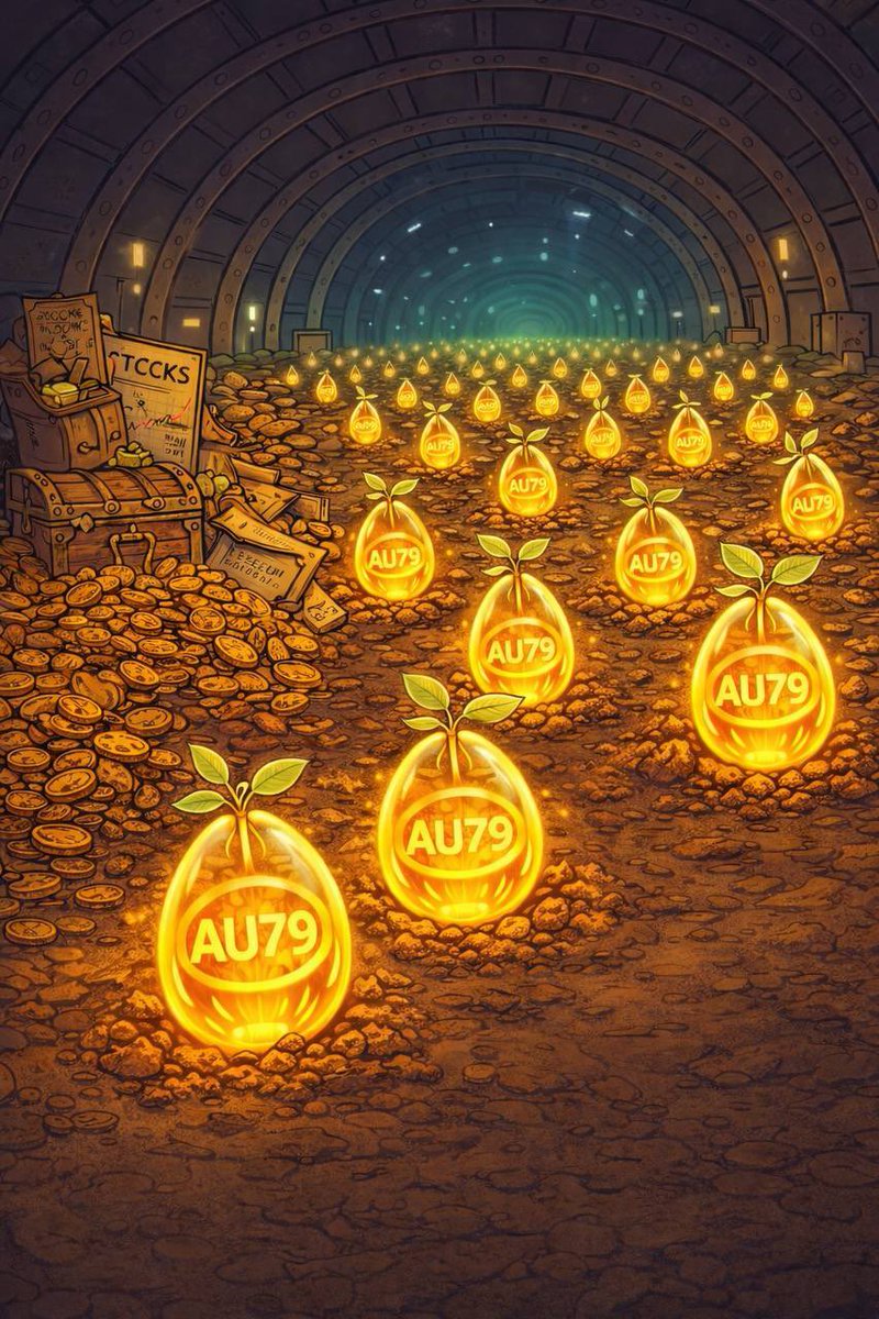 AU79onsol's tweet image. Physical gold ❌
Digital gold 🌟

#SPX6900 → stocks
#AU79 on $SOL → gold

Different markets. Same shift. 🌟 🌟