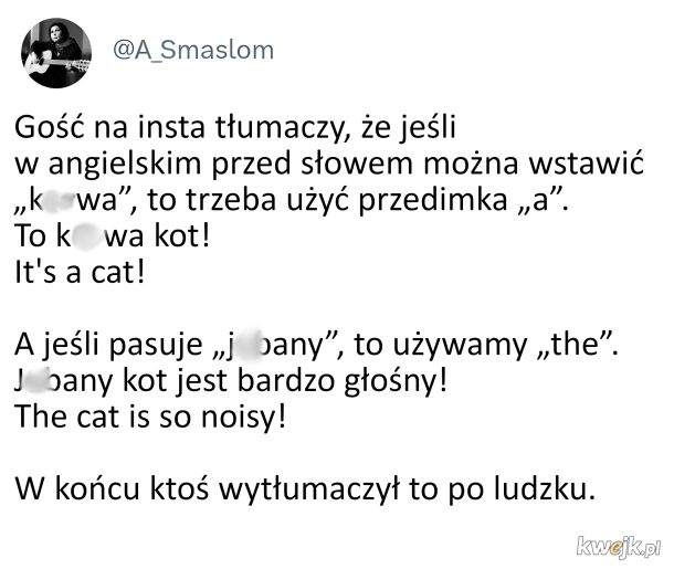 Bardziej przystępnie się nie da, czyli lekcja angielskiego  :)