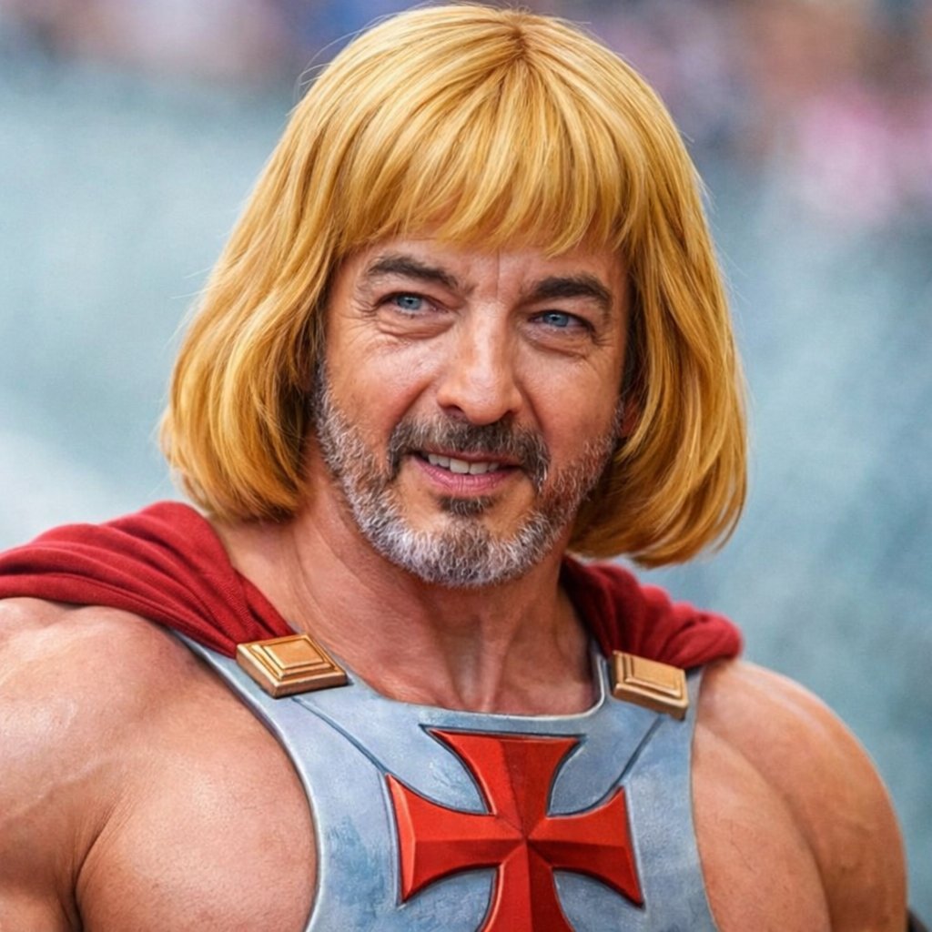 Se filtraron algunas imágenes del casting para Masters of the universe donde se presentó Ricardo Darín para interpretar a  He-Man