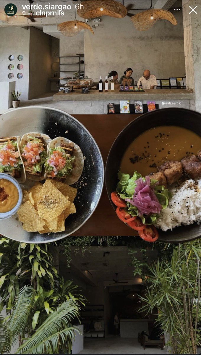 Nadine Lustre x VERDE SIARGAO 

Make time to stop by and enjoy a meal at the “best vegan restaurant in town.”  📍ALON CLOUD 9 RESORT
TOURISM RD, CATANGAN

#VerdeSiargao 
#NadineLustre