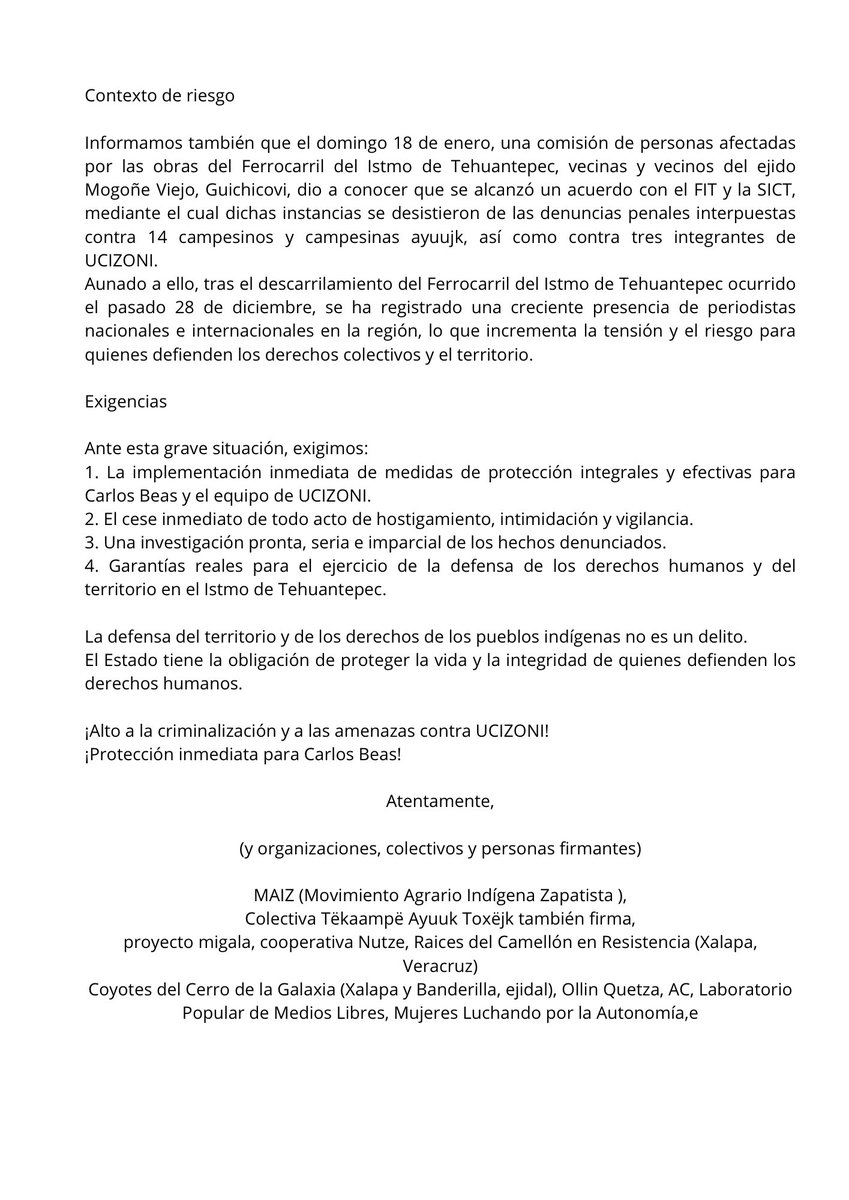 Plataforma DDHH Oaxaca tweet media