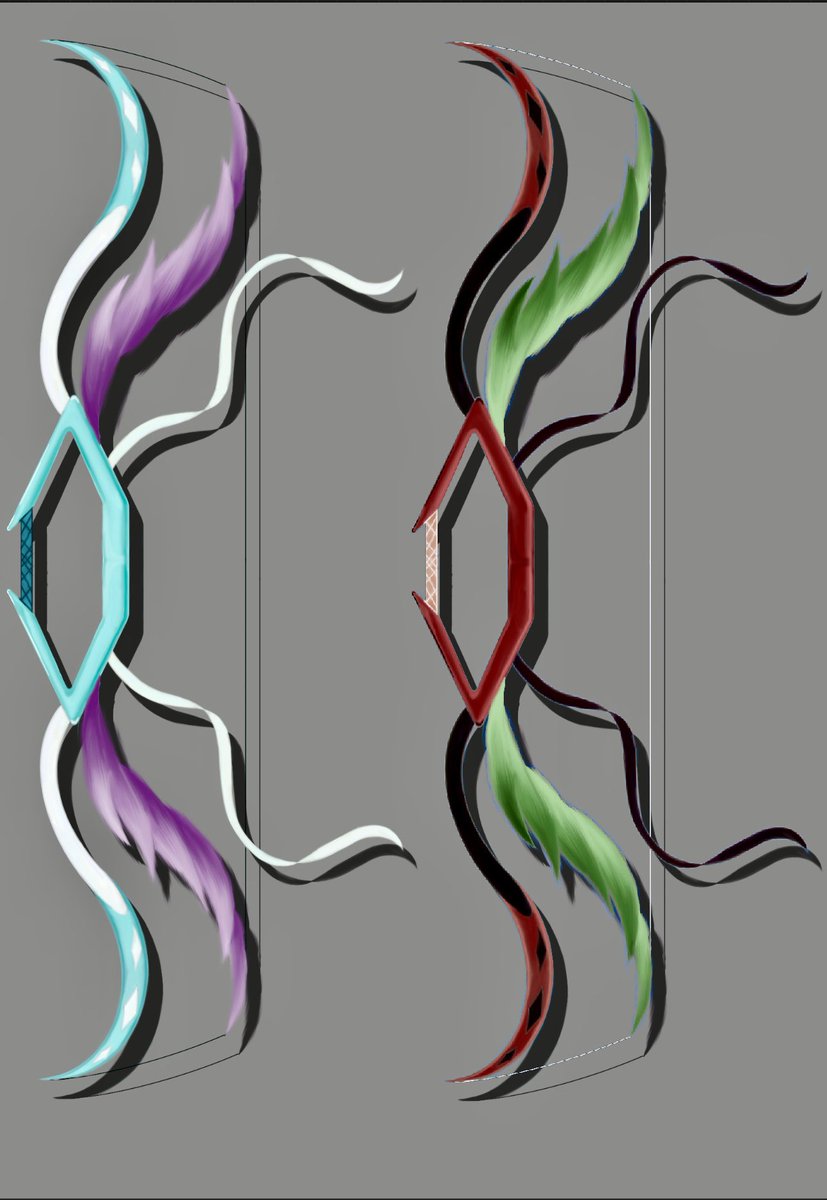 Neptunes_Hero's tweet photo. Made a bow based off the pokemon Suicune for a Subscriber who won a raffle on my Twitch. They chose the weapon and pokemon to mash together

Simple but effective hope you enjoy 🥳
(And yes I did a shiny version)

Check me out TTV/Neptunes_Hero
#Pokemon #TwitchStreamer #DigitalArt https://t.co/B6kWptfj3q