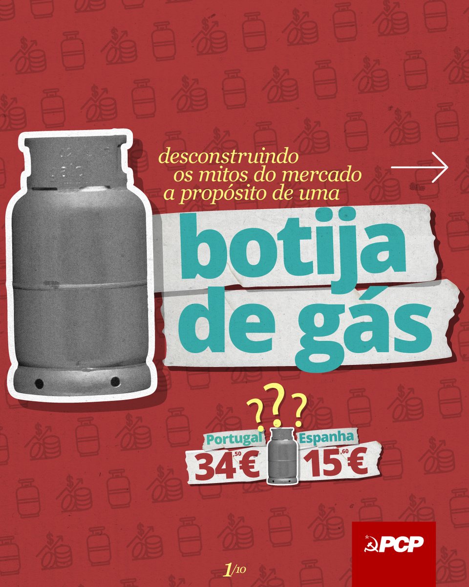 pcp_pt's tweet image. Dizem-nos que o preço do gás é “o mercado a funcionar”.
Mas a verdade é simples: em Portugal o gás de botija é caro porque não há regulação, porque as margens são das mais altas da Europa e porque o Governo insiste em tributar bens essenciais como se de um luxo se tratassem.

O…
