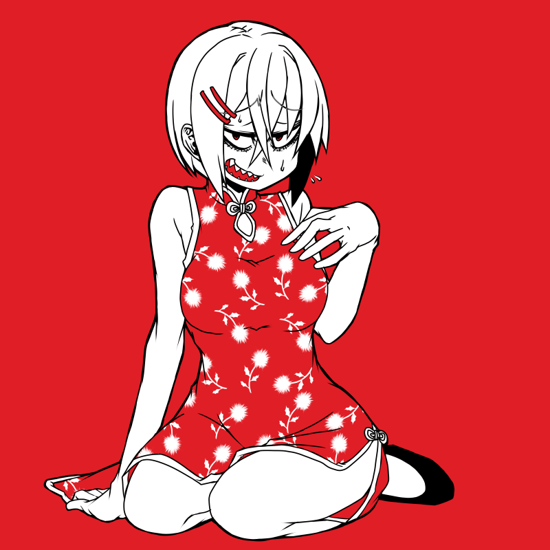 「赤黒。6」|あやめのイラスト