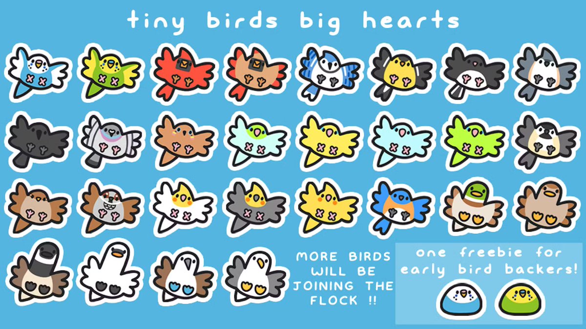 About a third of the way to unlocking all goals!
Come check it out~ FREEBIE pudgy budgie pins for all early bird backers!
backerkit.com/c/projects/fle…
