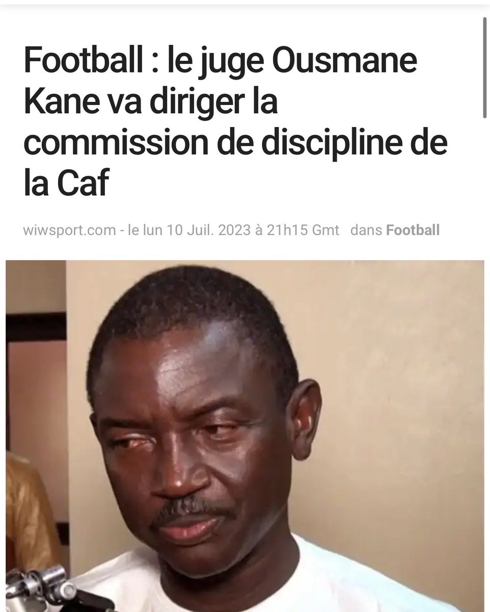 MakhtarDime's tweet image. 🚨 INFOS CAF : PRESSIONS MASSIVES sur Ousmane Kane et la Commission disciplinaire !

Le trio Motsepe-Lekjaa-Infantino orchestre une campagne d’INTIMIDATION sans précédent contre Ousmane Kane (Sénégal), Président de la Commission disciplinaire de la CAF, et ses collègues juristes…