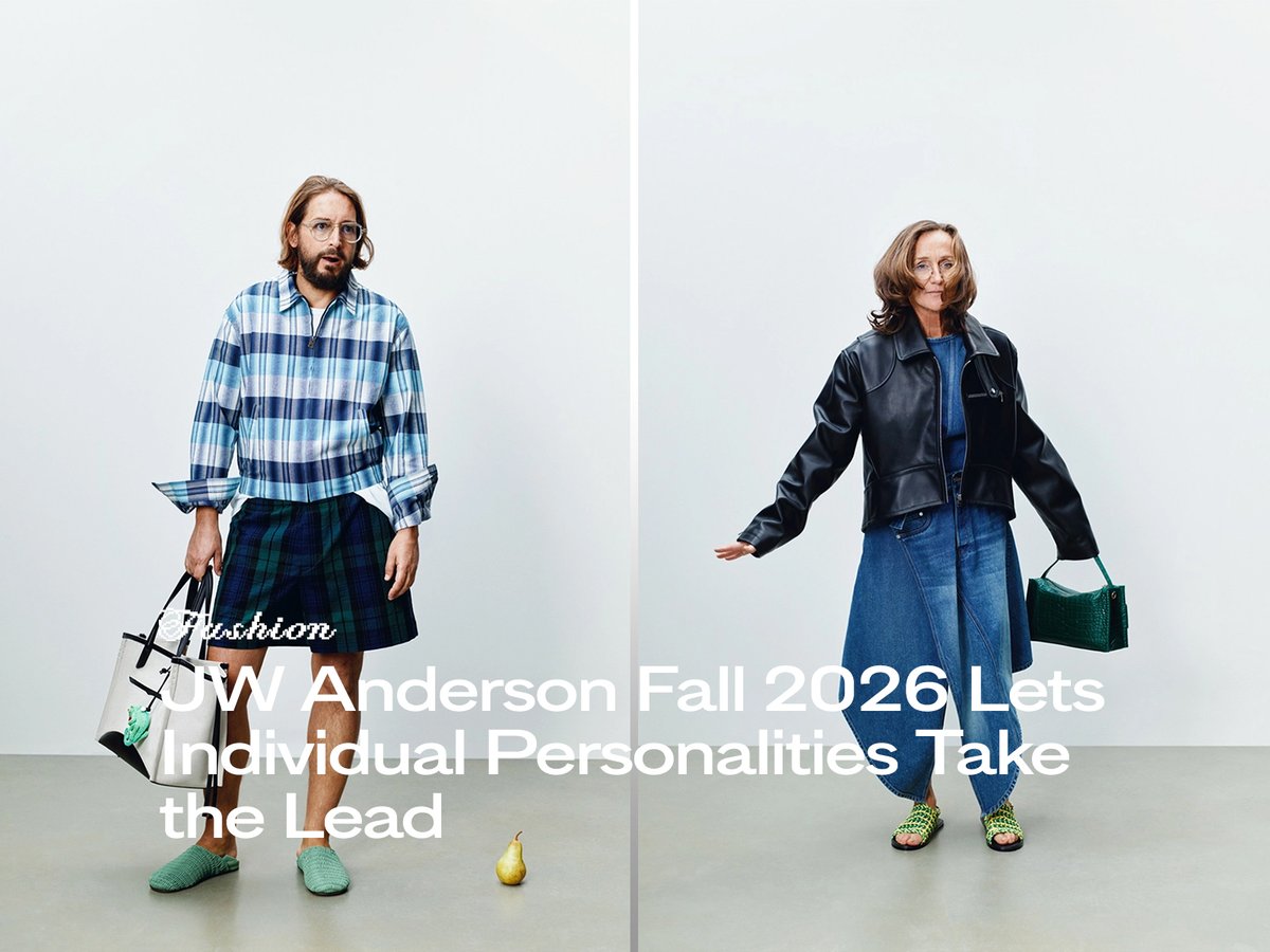 TheCoolHour's tweet image. JW Anderson’s Fall 2026 collection blurs the line between wardrobe and curated world. Friends, objects, and expressive clothes come together in a story of personality and design. 

🔗 thecoolhour.com/jw-anderson-fa…

#JWAnderson #FallFashion