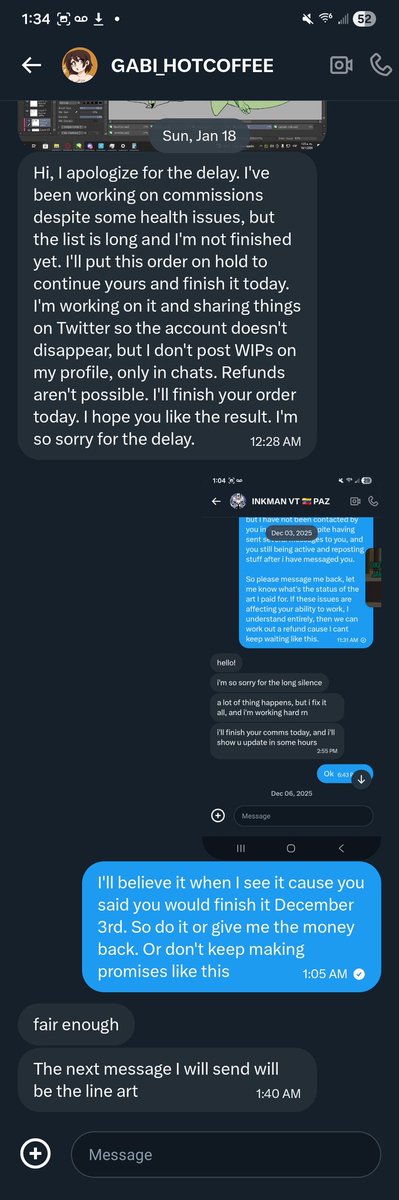 Spaciestcake's tweet image. Please refer to my previous messages where I said i would prefer a refund and you said no refunds