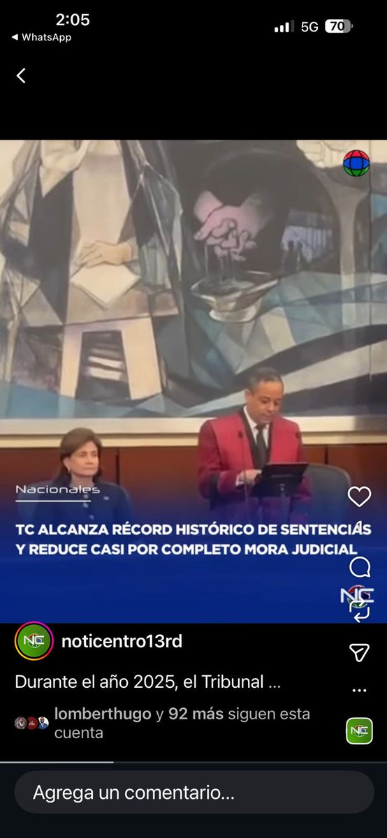Mis felicitaciones al TC y a su presidente el Magistrado ⁦<a href="/NapoleonEstevez/">Napoleón ESTÉVEZ</a>⁩, por su excelente labor durante el año 2025.