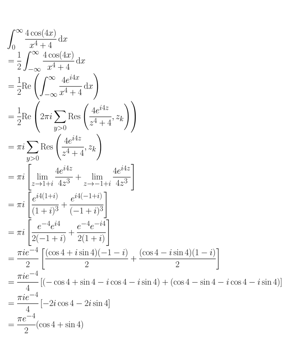 The Residue Theorem technique: