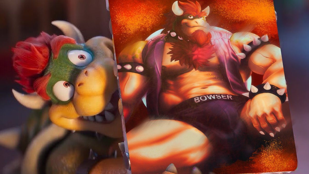 RoxDS93's tweet photo. While waiting for the Super Mario sequel, of course I couldn’t miss the Bowser meme fan art trend. (Even if I’m a bit late!) #Bowser #fanart #supermariogalaxymovie https://t.co/sgrGjs3jkg