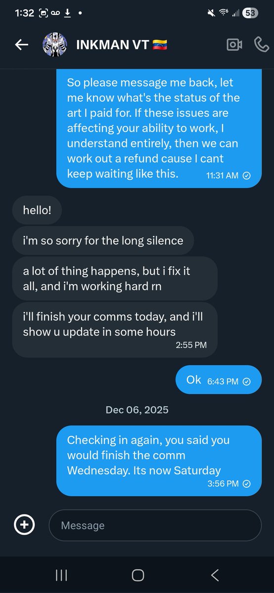 Spaciestcake's tweet image. What progress has been made since December 7. 4 days after you said you would finish it "today"