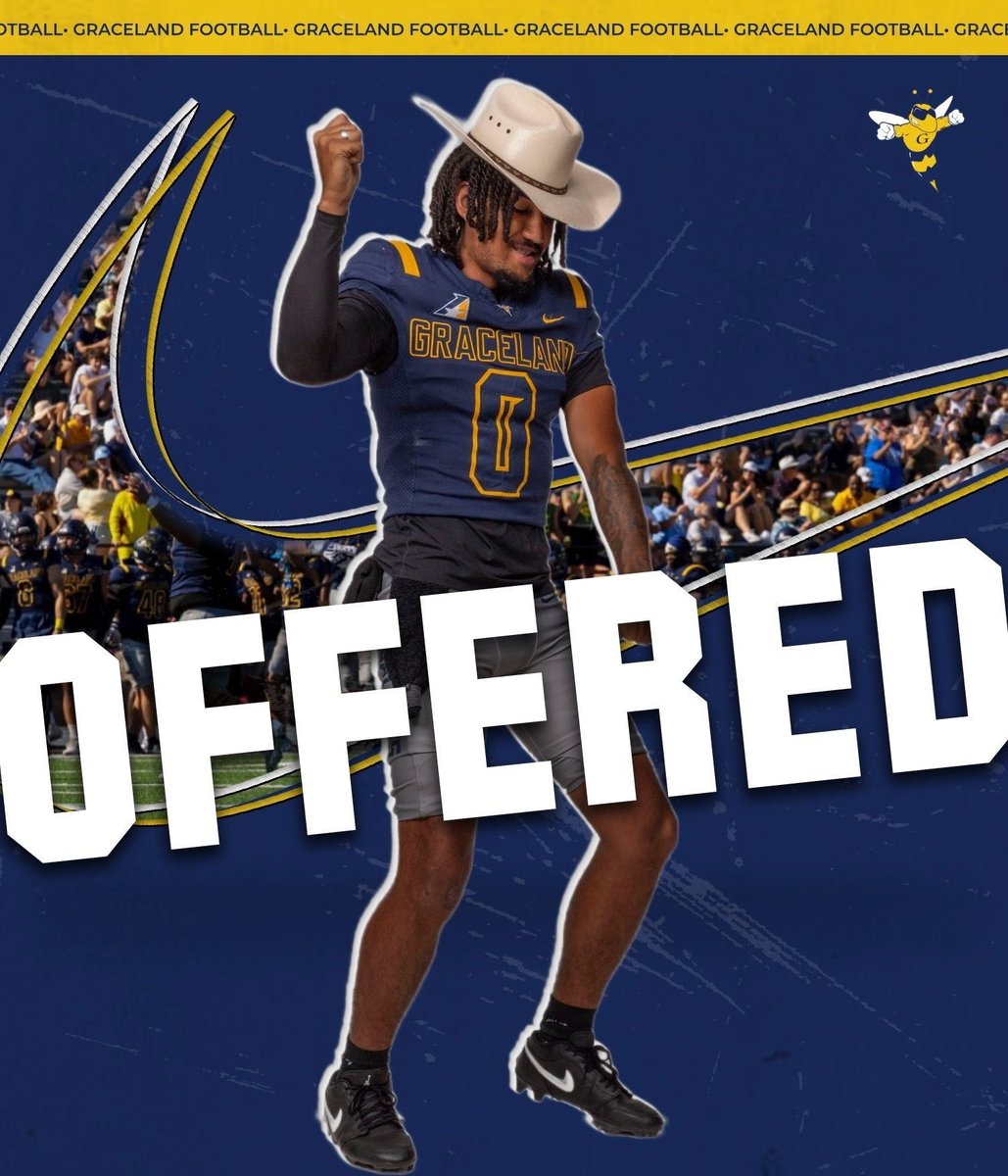 Blessed to receive an offer from Graceland‼️ <a href="/coachMeJelly/">COACH ALPHONSE</a> <a href="/CoachTCClevela1/">Coach TC Cleveland</a> <a href="/HeadCoachVVC_FB/">Coach David Slover</a> <a href="/JohnTeuscher/">John Teuscher</a>