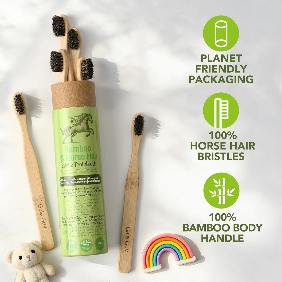 Small brush. Big intention.

Designed for kids and adults who prefer a shorter handle and smaller brush head — for better control and gentler cleaning.
amzn.to/4sVQ24p

#plasticfree  #lowwasteliving #bambootoothbrush #MicroplasticFree #gaiaguy #horsehairtoothbrush