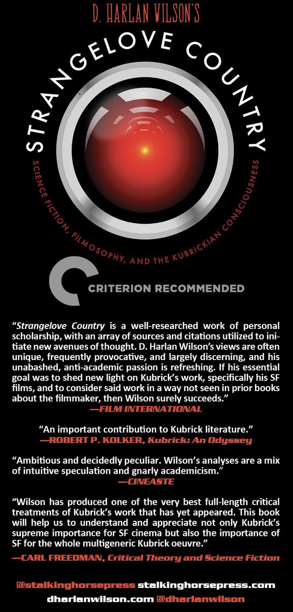 dharlanwilson's tweet photo. I’m thrilled to share that STRANGELOVE COUNTRY has been nominated for a British Science Fiction Association Award. Thanks so much to the BSFA and to everyone who’s read and supported the book.

https://t.co/6VWkodVD0D

#bsfa #bookaward #scifi #kubrick #filmosophy #schizflow https://t.co/oT8DR5t1S7