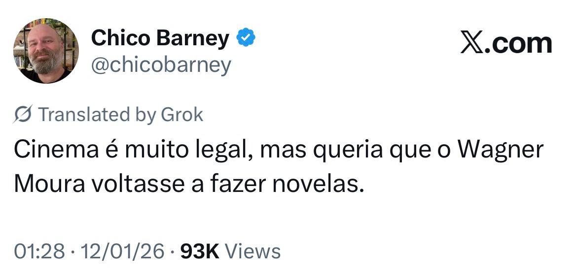 SAIU A LISTA: #Oscars2026 apresenta os dez indicados a Melhor Filme, em formato de tweets aleatórios do <a href="/chicobarney/">Chico Barney</a> (segue o fio 🧵)  

1/10: "O Agente Secreto"