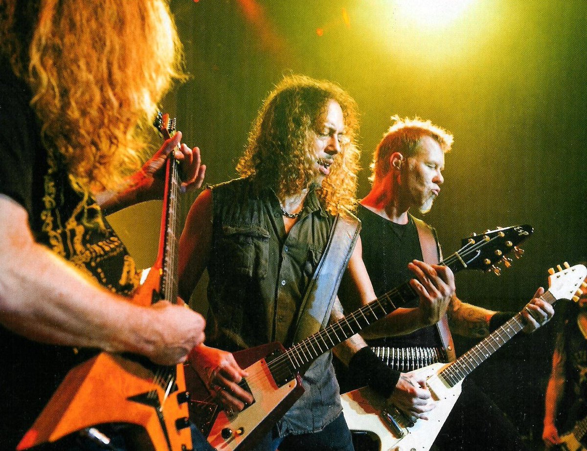Dave Mustaine, Kirk Hammett and James Hetfield