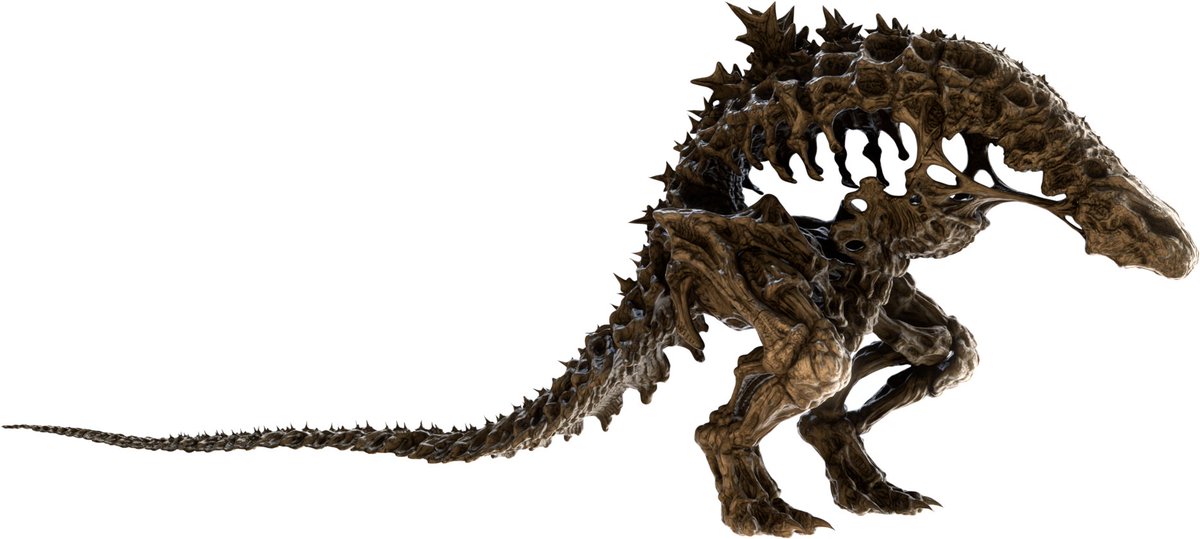 OmegaJira's tweet image. Side profile of SHELL Godzilla