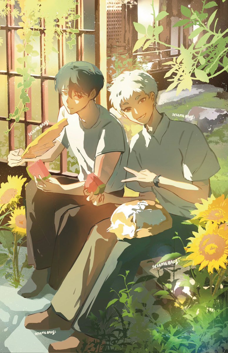 sesamebaozi's tweet image. how bout the summer hikaru was happy 😭

#tshd #thesummerhikarudied #光が死んだ夏 #yoshikaru