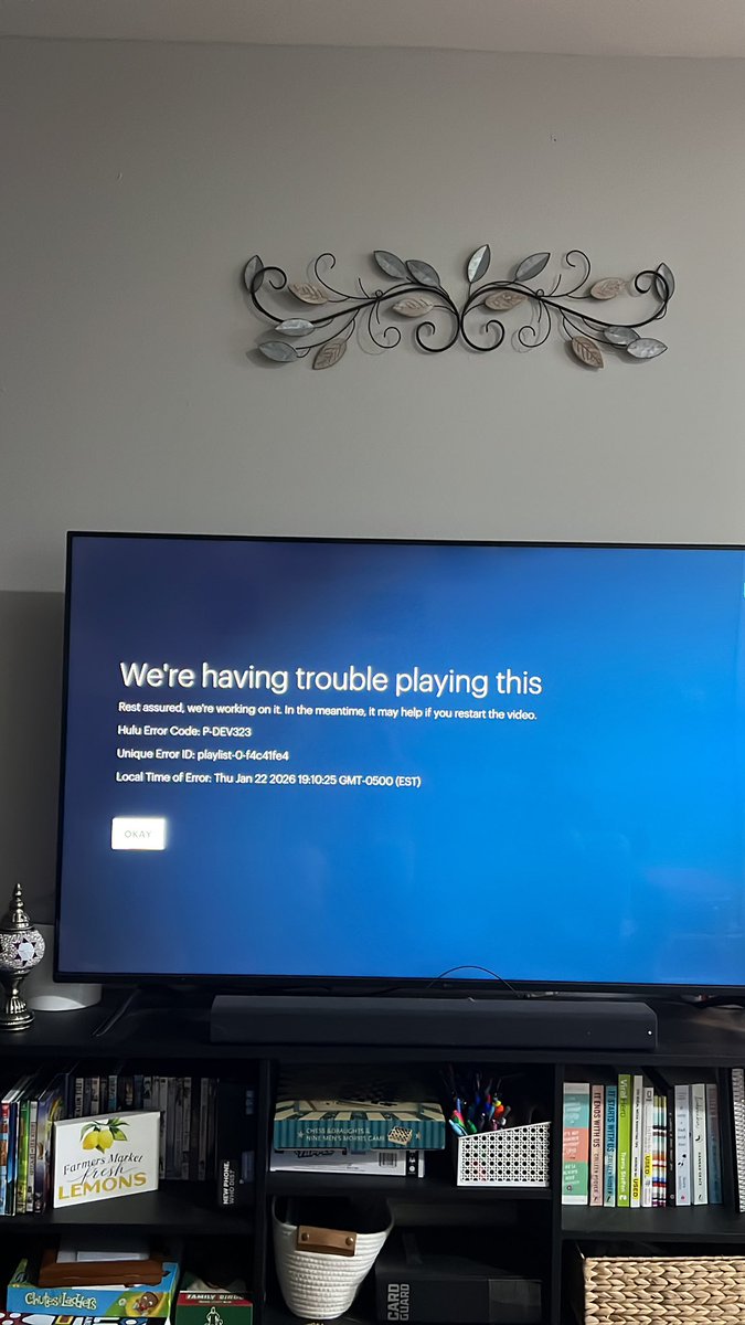 OfficialTriple_'s tweet photo. @hulu_support keep getting this when trying to turn on the Hurricanes game @Canes https://t.co/mb3VuOfDUv