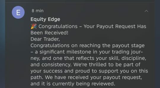 Bigjoe2508's tweet photo. My First Payout with @EquityEdgeUK

Let's see how long it takes to get to my wallet. https://t.co/Pts0sFXq6K