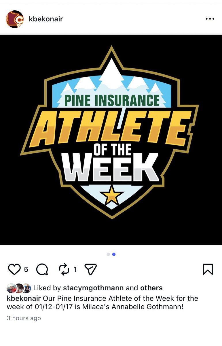 bO_One15's tweet photo. Congrats to @MNCometsGirls 2028, @ABGothmann10 , for earning Pine Insurance Athlete of the Week for the week of 01/12-01/17!!! PROUD! She’s been absolutely crushing it 🔥💙🏀 @GMacHoops @AllyMcGinnis2 @EricJrAllStar @FiveStateHoops @PrepHoops https://t.co/Wmcef3Q3jr