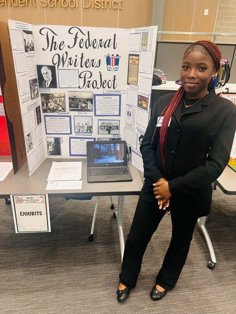 ElsikHighSchool's tweet image. Our Rams showed up and showed out at the Alief ISD History Fair! 🐏📚
From creative displays to thoughtful research, their projects highlighted hard work, curiosity, and pride in learning. #LeadTheWay #RamNation #AliefISD
