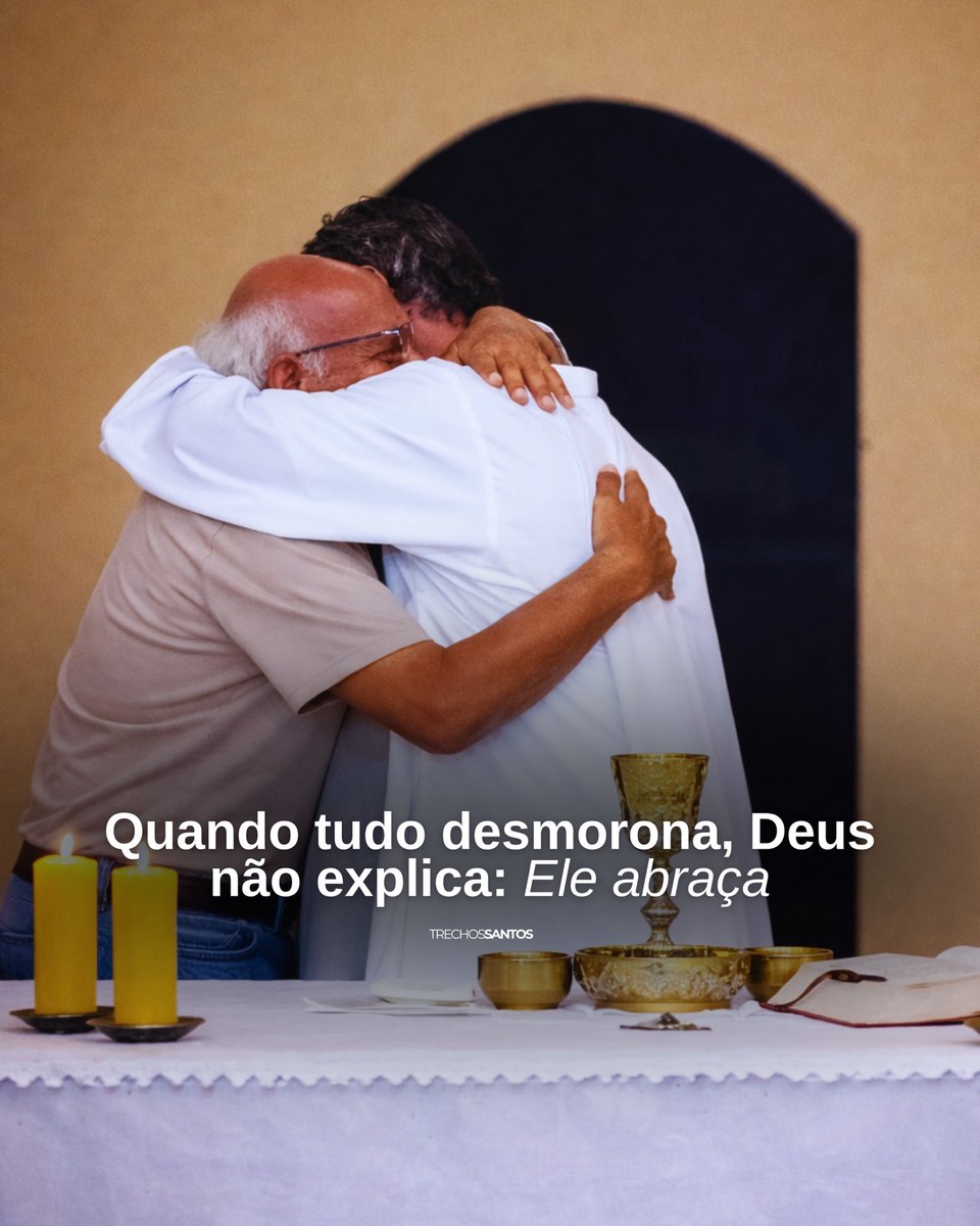 trechossantos_'s tweet image. Naquele abraço, não era apenas um homem acolhendo outro homem. Era Cristo que se aproximava, que interrompia o rito para segurar quem já não conseguia ficar de pé. Ali, o amor falou mais alto que qualquer palavra.