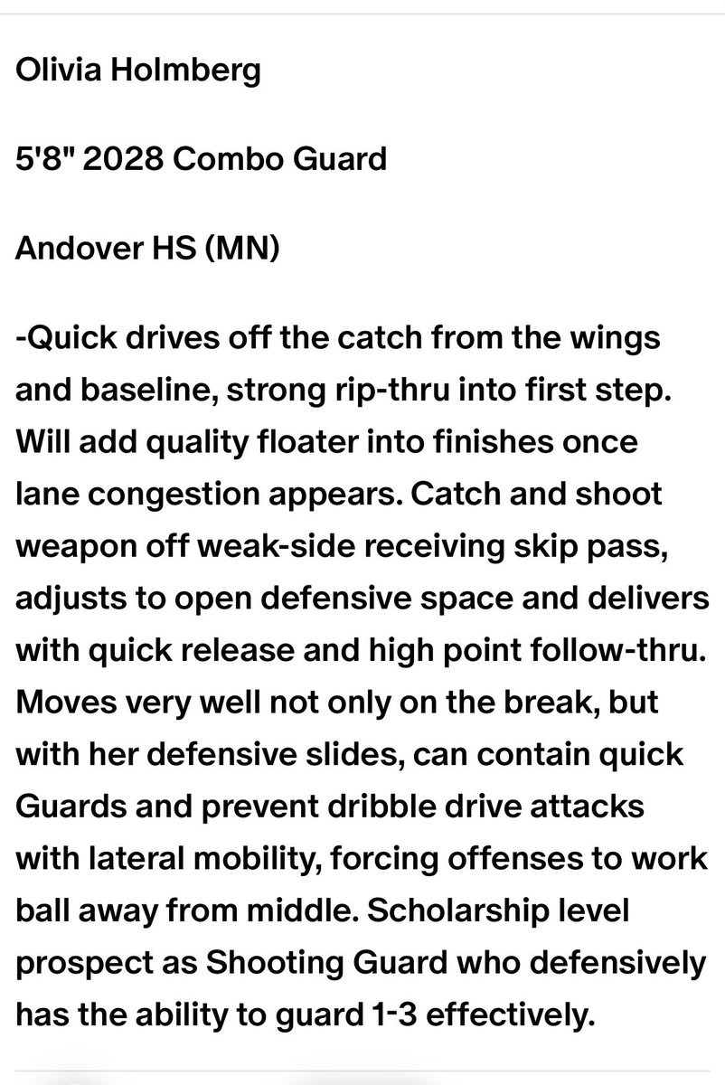 Olivia Holmberg tweet media