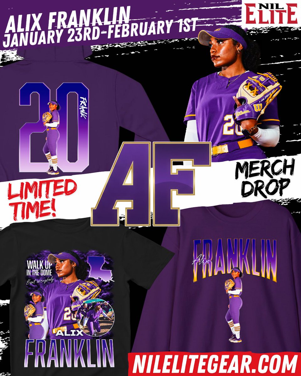 NILEliteLadies's tweet photo. Signed 📝and locked in 🔒
The Official Merch of Alix Franklin drops tomorrow❗️NIL Elite Gear is built for athletes, made for the culture. Available for a limited time only🚨 https://t.co/a1bbDqPqok