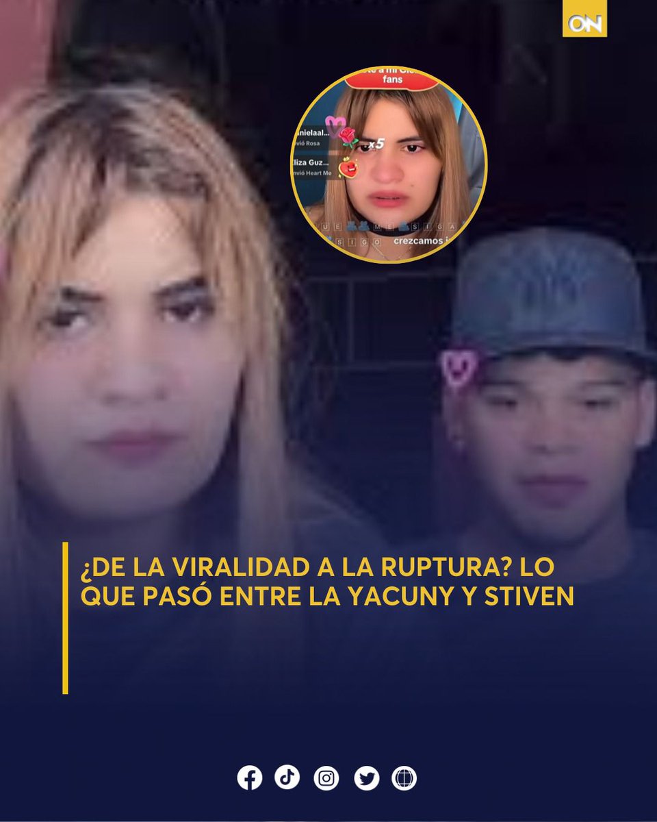 canal11hn's tweet photo. ¿Usó Stiven a La Yacuny solo para volverse viral en TikTok? 🤔Su ruptura genera dudas sobre la relación y el contenido que compartían frente a miles de seguidores. 📱👀
Los detalles aquí 🤯👉 https://t.co/MlX9Aw8z7i
#LaYacuny #Stiven #TikTok https://t.co/bmFFwkbLYz